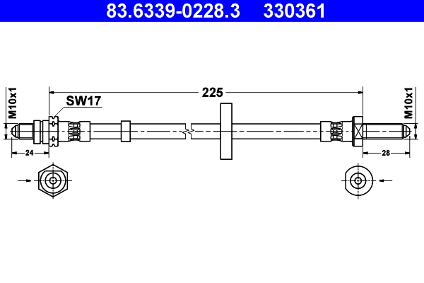 ATE 83.6339-0228.3 Bremsschlauch