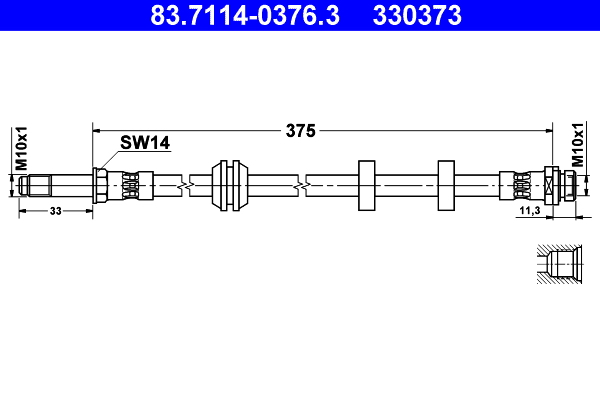 ATE 83.7114-0376.3 Bremsschlauch