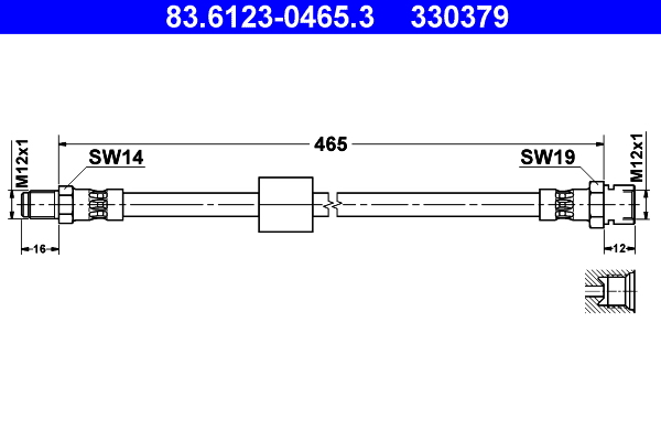 ATE 83.6123-0465.3 Bremsschlauch