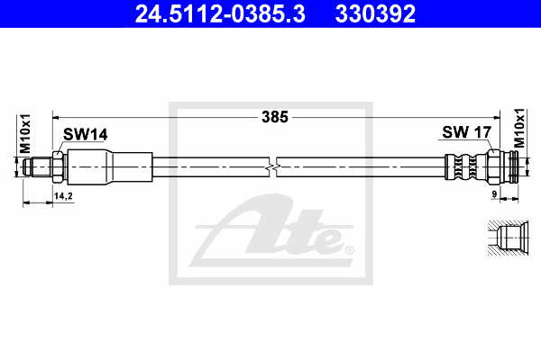 ATE 24.5112-0385.3 Flessibile del freno