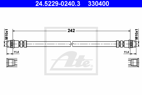 ATE 24.5229-0240.3 Flessibile del freno-Flessibile del freno-Ricambi Euro