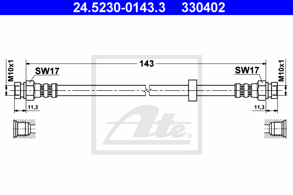 ATE 24.5230-0143.3 Flessibile del freno