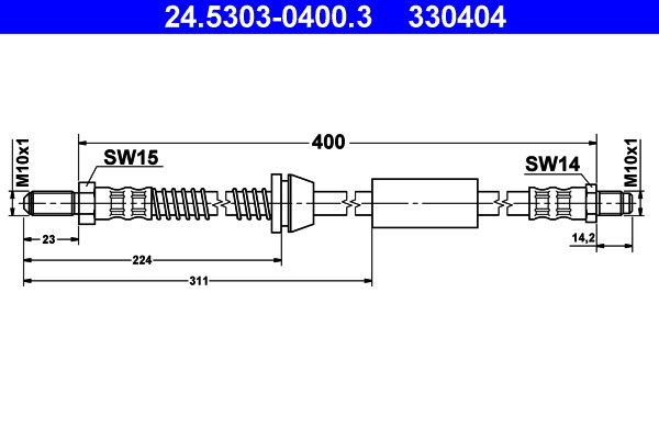 ATE 24.5303-0400.3 Bremsschlauch