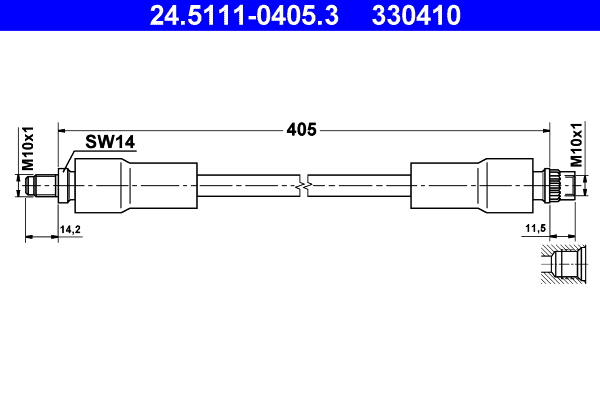 ATE 24.5111-0405.3 Bremsschlauch