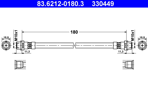 ATE 83.6212-0180.3 Bremsschlauch