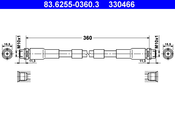 ATE 83.6255-0360.3 Bremsschlauch