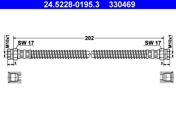 ATE 24.5228-0195.3 Bremsschlauch
