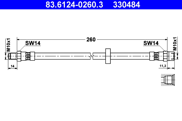 ATE 83.6124-0260.3 Bremsschlauch