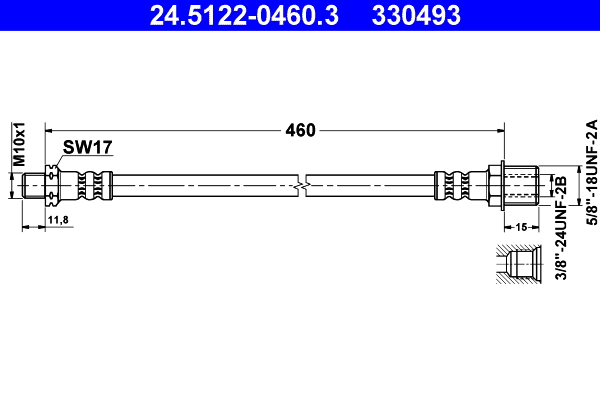 ATE 24.5122-0460.3 Bremsschlauch
