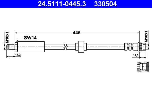 ATE 24.5111-0445.3 Bremsschlauch