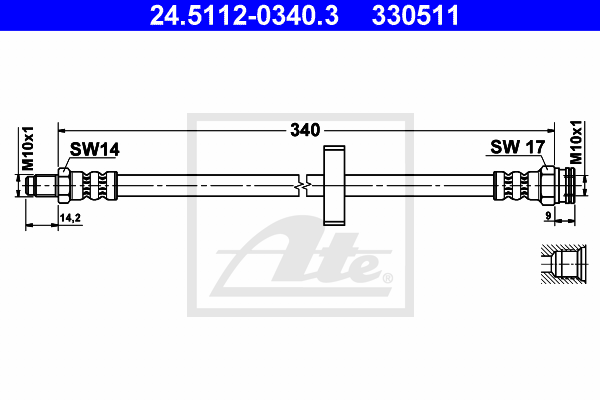 ATE 24.5112-0340.3 Brzdová...