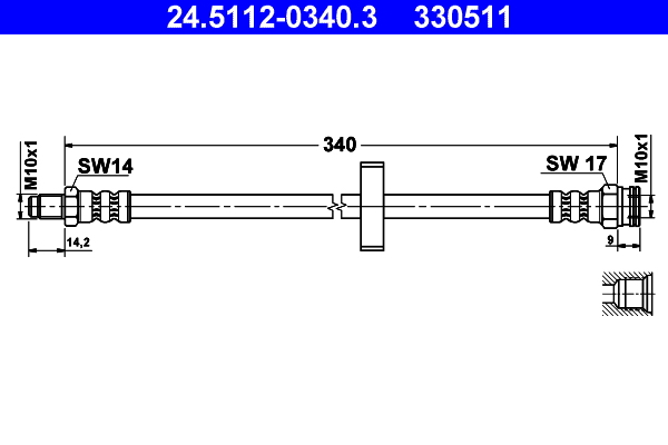 ATE 24.5112-0340.3 Bremsschlauch