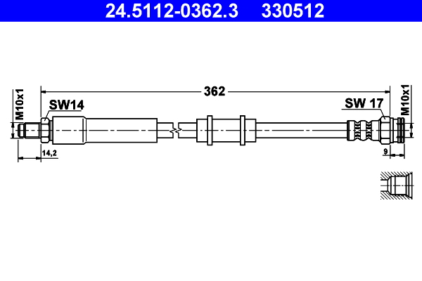 ATE 24.5112-0362.3 Bremsschlauch