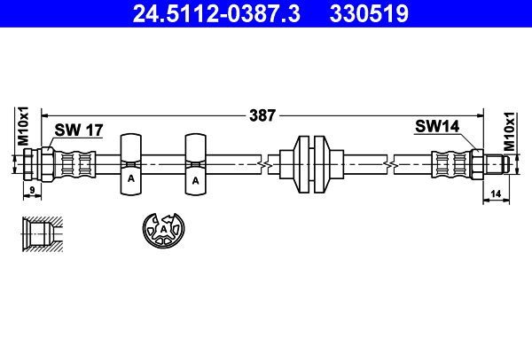 ATE 24.5112-0387.3 Bremsschlauch