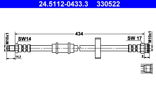 ATE 24.5112-0433.3 Bremsschlauch