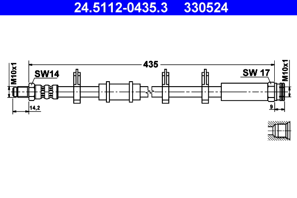 ATE 24.5112-0435.3 Bremsschlauch