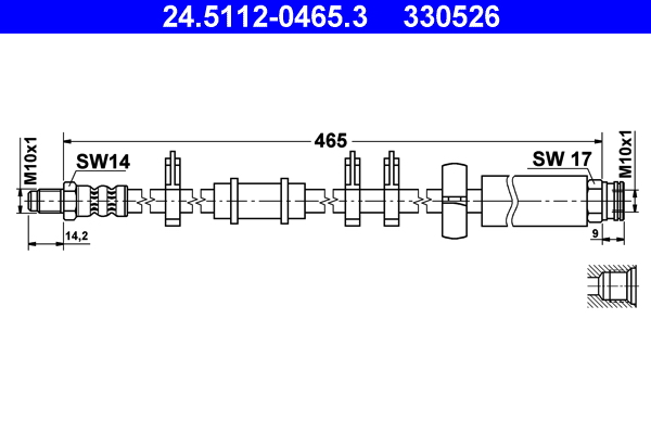 ATE 24.5112-0465.3 Bremsschlauch