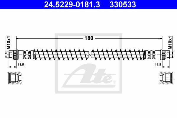 ATE 24.5229-0181.3 Flessibile del freno