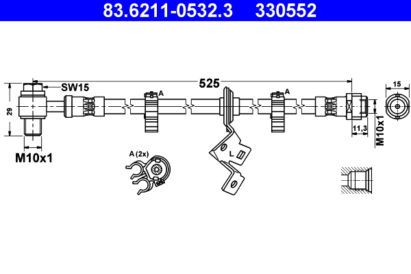 ATE 83.6211-0532.3 Bremsschlauch