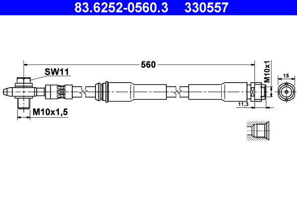 ATE 83.6252-0560.3 Bremsschlauch