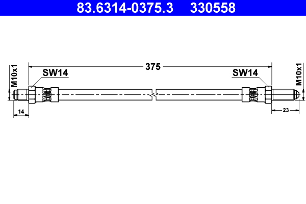 ATE 83.6314-0375.3 Bremsschlauch