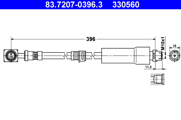ATE 83.7207-0396.3 Bremsschlauch