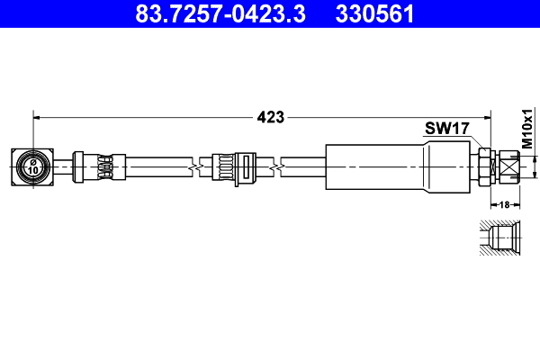 ATE 83.7257-0423.3 Bremsschlauch
