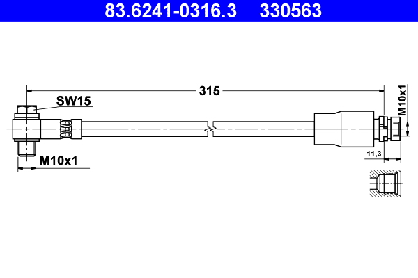 ATE 83.6241-0316.3 Brake Hose