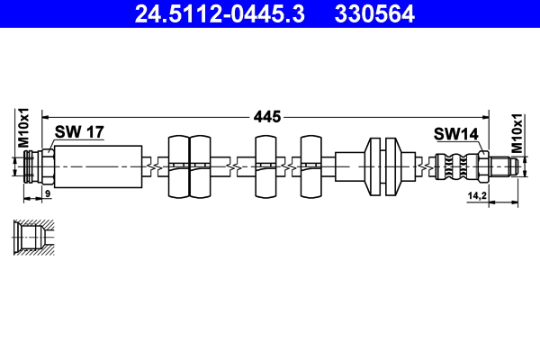 ATE 24.5112-0445.3 Bremsschlauch