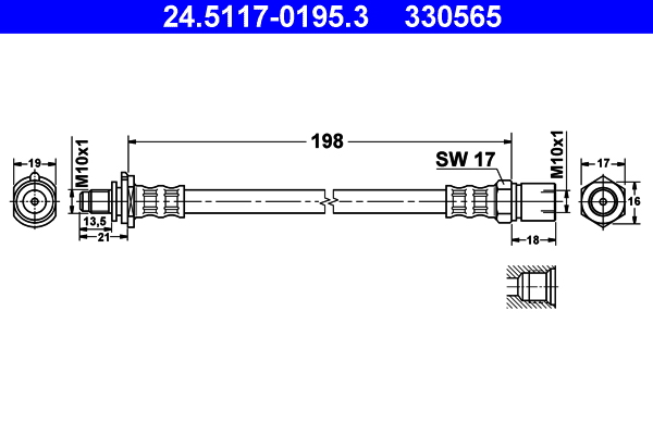 ATE 24.5117-0195.3 Bremsschlauch