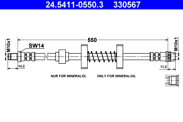 ATE 24.5411-0550.3 Bremsschlauch