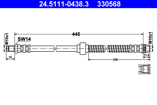 ATE 24.5111-0438.3 Bremsschlauch