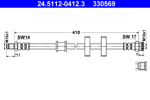 ATE 24.5112-0412.3 Bremsschlauch