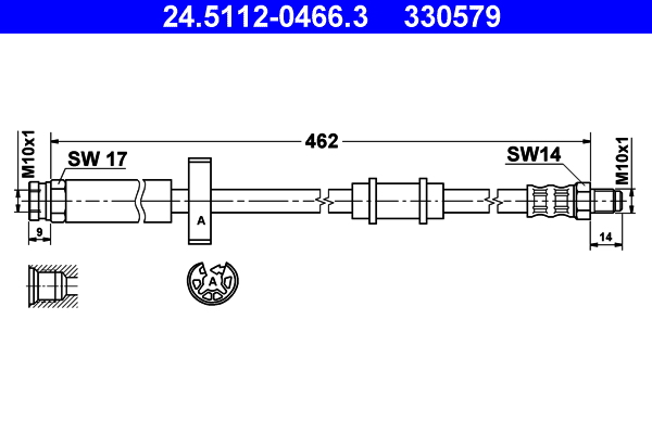 ATE 24.5112-0466.3 Bremsschlauch