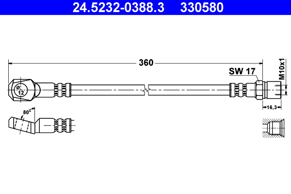 ATE 24.5232-0388.3 Bremsschlauch