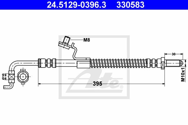 ATE 24.5129-0396.3 Flessibile del freno