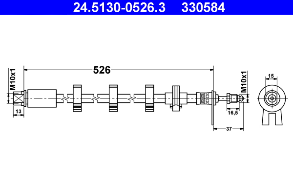 ATE 24.5130-0526.3 Bremsschlauch