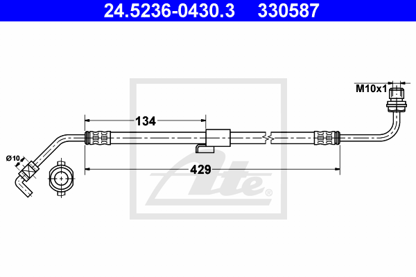 ATE 24.5236-0430.3 Flessibile del freno