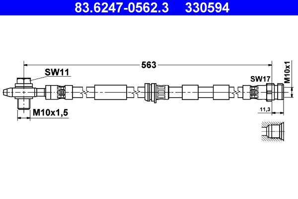 ATE 83.6247-0562.3 Bremsschlauch