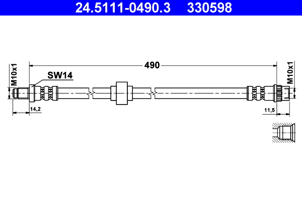 ATE 24.5111-0490.3 Bremsschlauch
