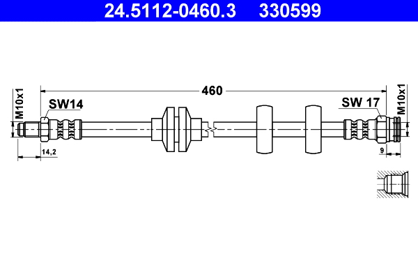 ATE 24.5112-0460.3 Bremsschlauch