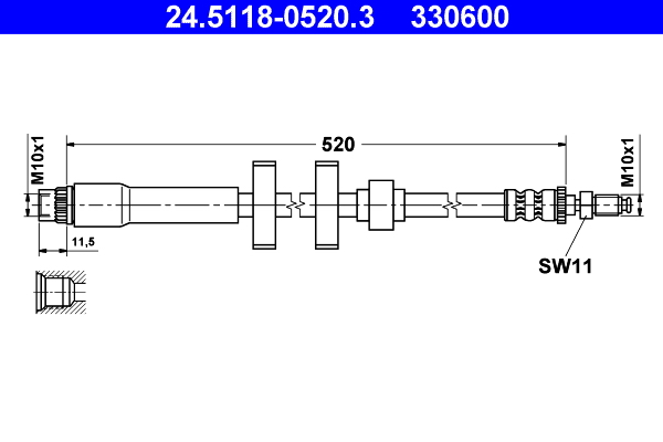 ATE 24.5118-0520.3 Bremsschlauch