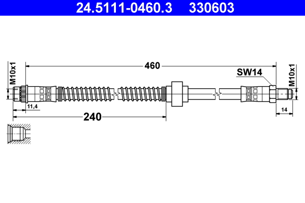 ATE 24.5111-0460.3 Bremsschlauch