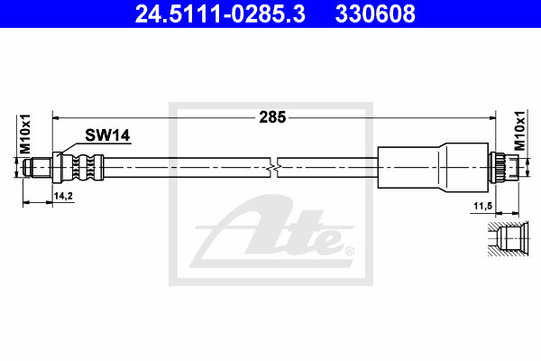 ATE 24.5111-0285.3 Flessibile del freno