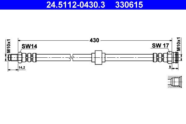 ATE 24.5112-0430.3 Bremsschlauch