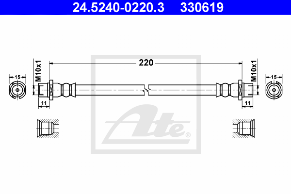 ATE 24.5240-0220.3 fékcső