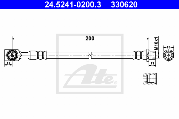 ATE 24.5241-0200.3 Flessibile del freno