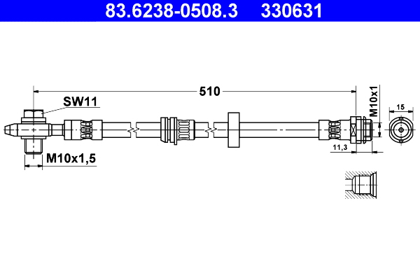 ATE 83.6238-0508.3 Bremsschlauch