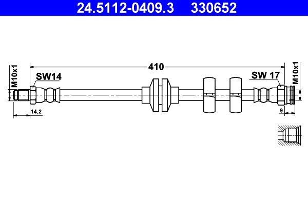 ATE 24.5112-0409.3 Bremsschlauch