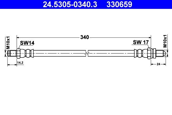 ATE 24.5305-0340.3 Bremsschlauch